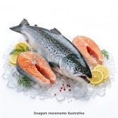 Salmão Inteiro Fresco com Cabeça kg